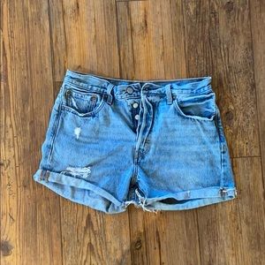 Levi’s high waisted jean shorts